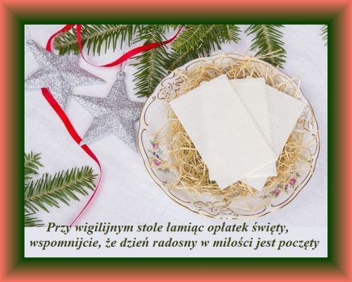 Trzy opłatki wigilijne